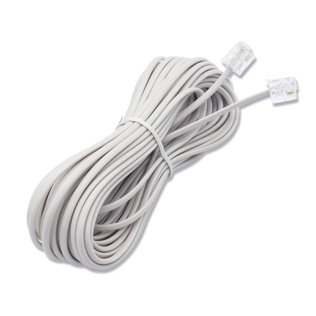 RJ11 6P2C Telephone Line Cord Phone Extension Straight Cable Wire 6p2c Pin Plug Male to Male plug Modular Landline Cable Fax Modem, 10M/ 32Feet Long