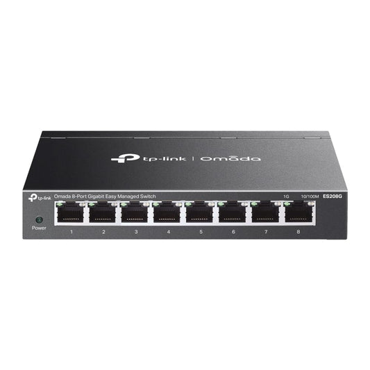 TP-Link Omada 8 Port Gigabit Easy Managed, Switch, VLAN, Auto Loop Prevention, IGMP Snooping, Fanless, Managed by Omada, Durable Metal w/ Shielded