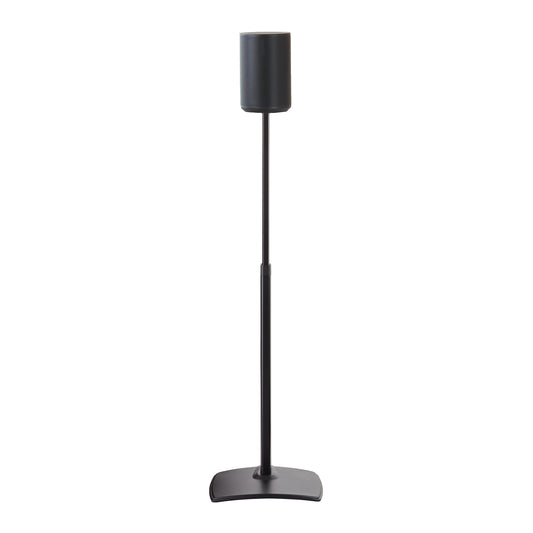 Sanus Speaker Stand for Sonos Era 100 Speakers - Height Adjustable Single Stand w/Easy 3 Step Install - Includes Rubber Feet & Carpet Spikes - Black