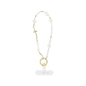 Pavilion Gift Company - Cross - Beaded Hands-Free Wrist Phone Strap Religion Religious Faithful Wristlet Accessory