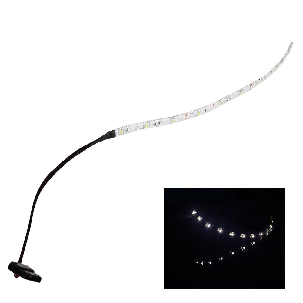 30cm Modding PC Computer Case LED Strip Light 18 LED Long Molex Connector White
