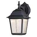 Westinghouse Lighting 6400100 One-Light Dimmable LED Outdoor Wall Fixture, Black Finish with Clear Seeded Glass
