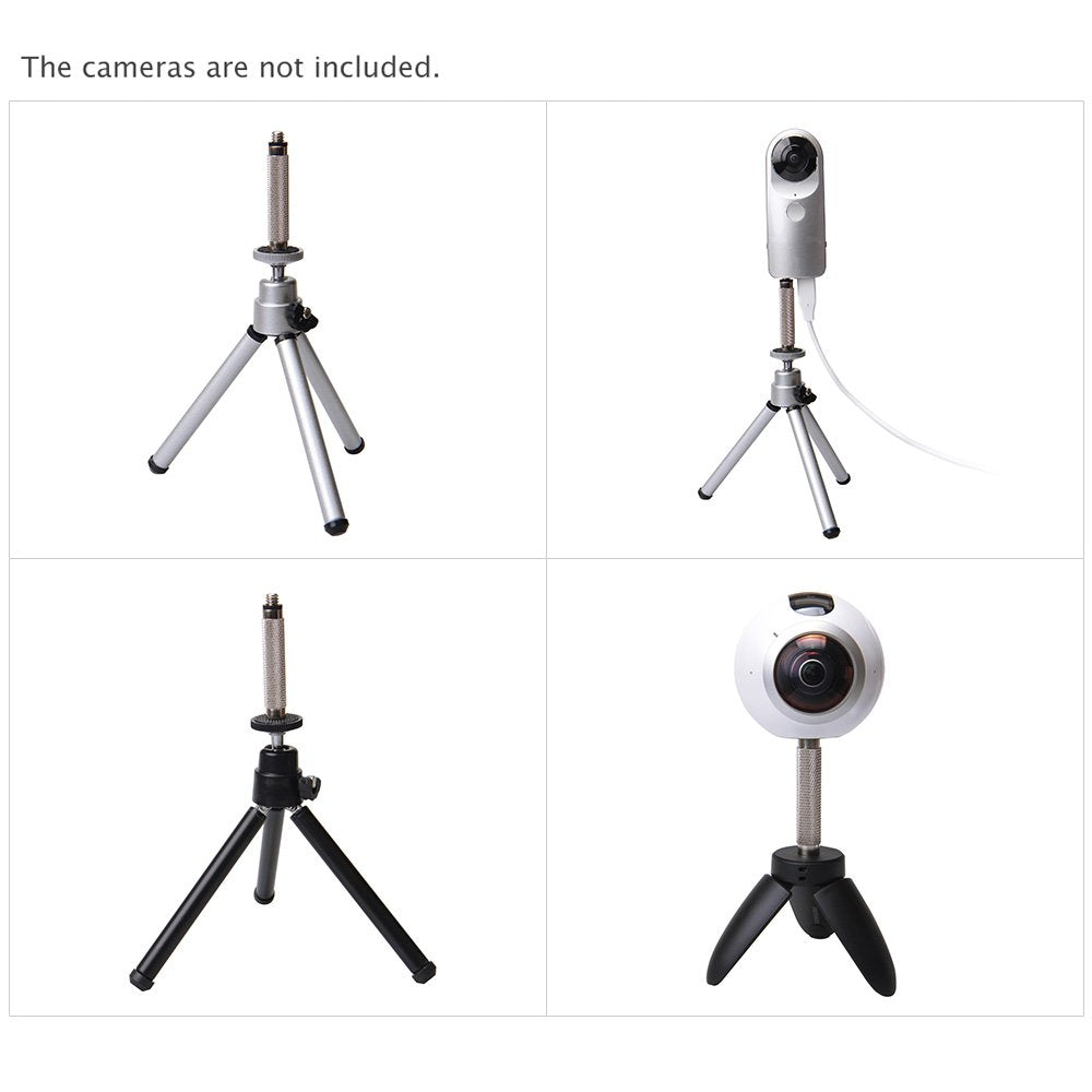 Andoer Handle Grip Extension Rod 1/4inch Screw compatible with Ricoh Theta S & M15 for LG 360 compatible with Samsung Gear 360