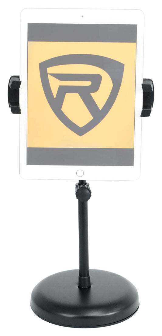 Rockville iStand 7 Adjustable Desktop Stand for iPad/iPhone/Tablet/Phone, 360 Swivel, Mic Clip Included, Perfect for Karaoke, Live Performances, and