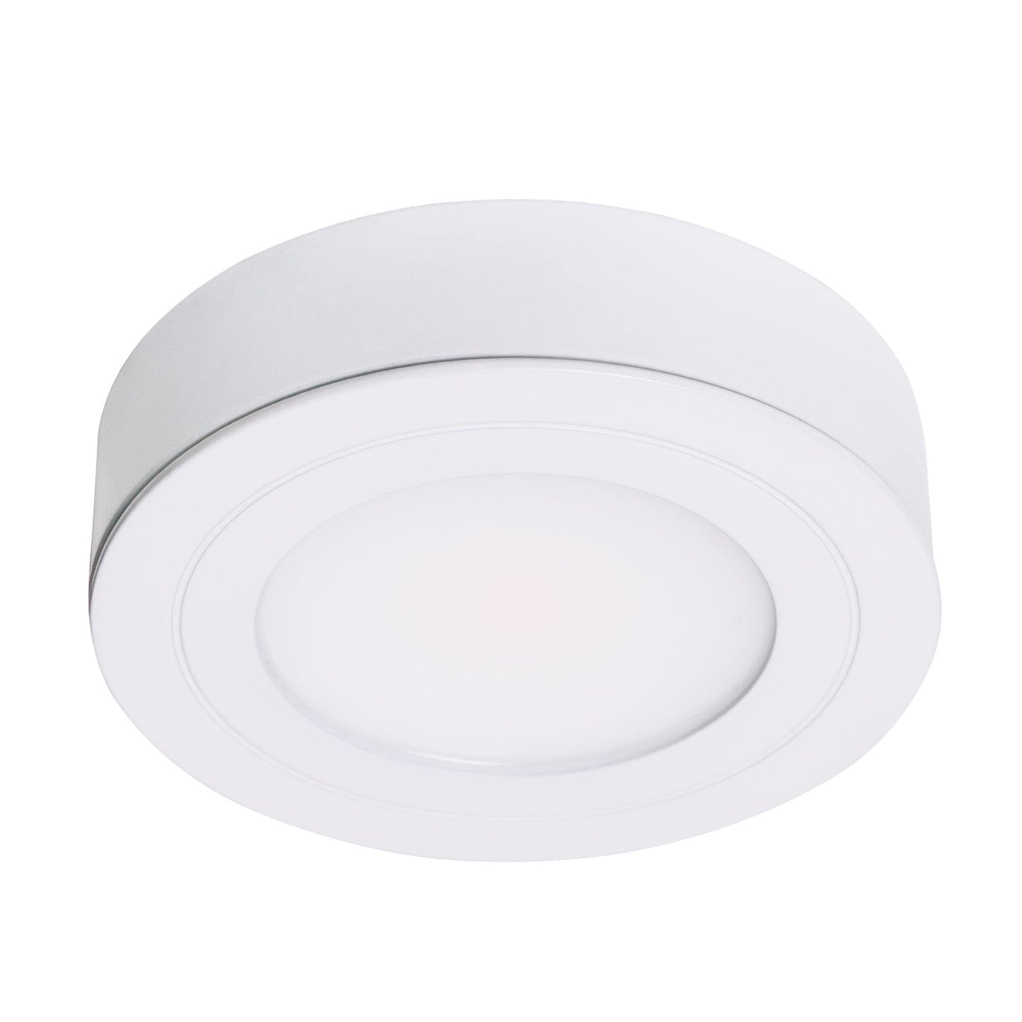Armacost Lighting PureVue Dimmable Under Cabinet LED Puck Light, 5000K (Daylight-White Light), 2.75 Inch, White Finish - 253412