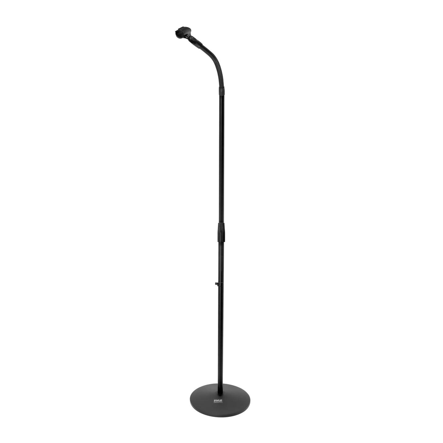 Pyle Universal Microphone Stand - M-6 Mic Holder USA Standard Adapter and Height Adjustable from 31.5” to 60” Inch High w/ Pivotable Gooseneck Mount