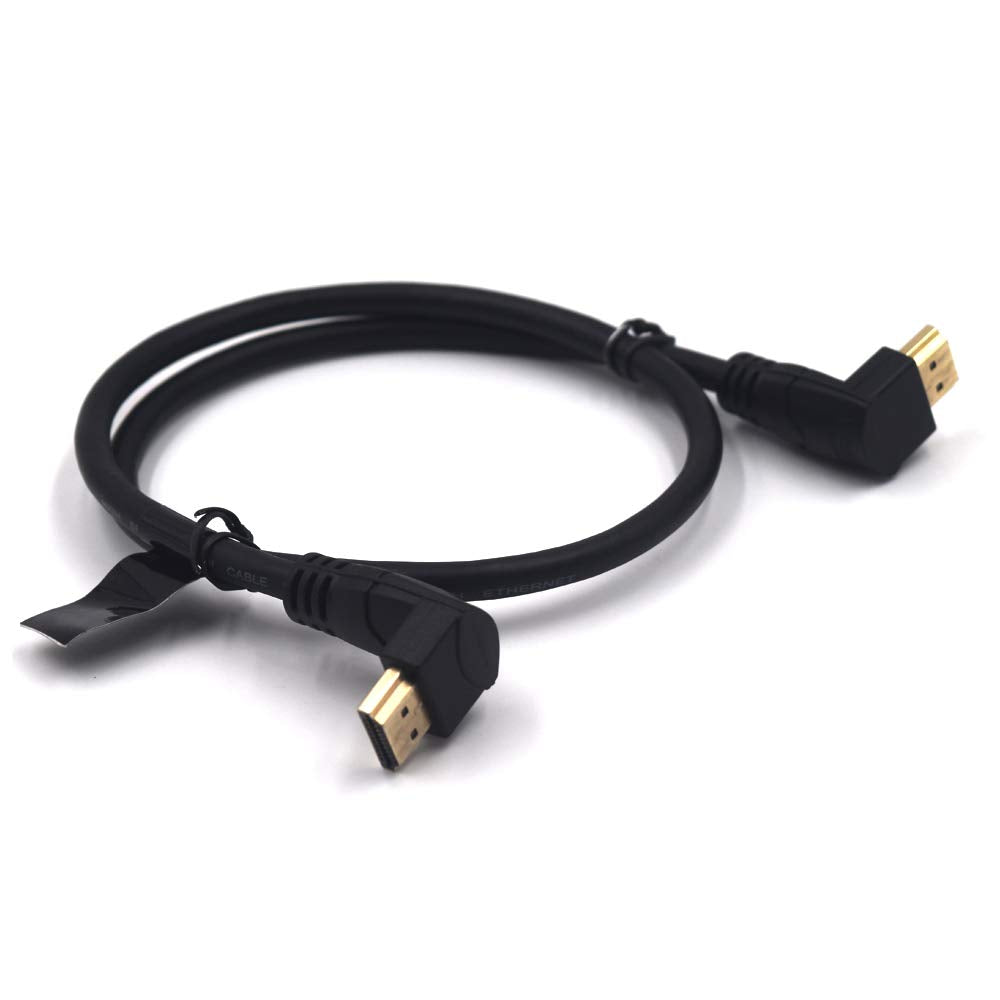 Kework 2 Feet 48Gbps HDMI 8K@60Hz Ultra HD Cable, Down Angle Male to Down Angle Male HDMI 2.1 High Speed Shield Cord for Xbox TV PS4 PS5 Switch