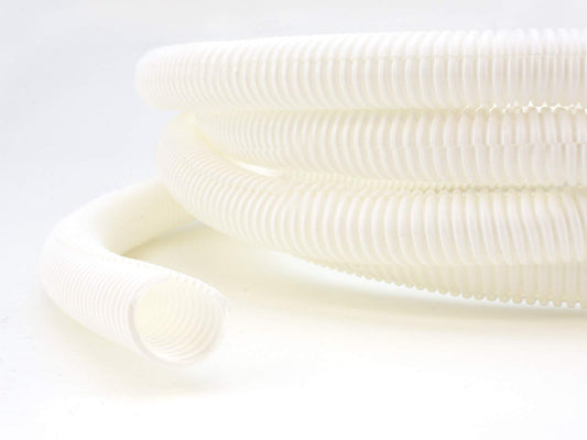 Secure 1/2 Inch White Flexible Split Loom - 10 Foot