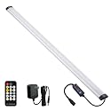 LAIFUNI Dimmable Under Cabinet Lighting, Color Temperature Changing LED Light Bar, Daylight to Warm White Lights, Remote Control Lamp for Desk