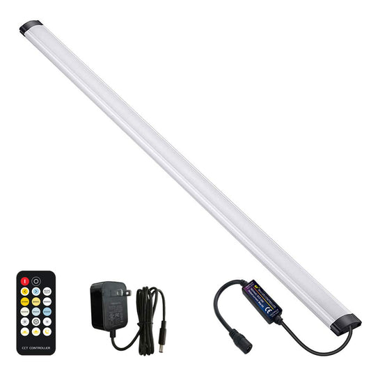 LAIFUNI Dimmable Under Cabinet Lighting, Color Temperature Changing LED Light Bar, Daylight to Warm White Lights, Remote Control Lamp for Desk