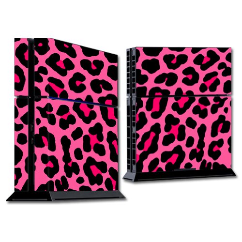 MightySkins Skin Compatible with Sony PS4 Console - Pink Leopard | Protective, Durable, and Unique Vinyl Decal wrap Cover | Easy to Apply, Remove,