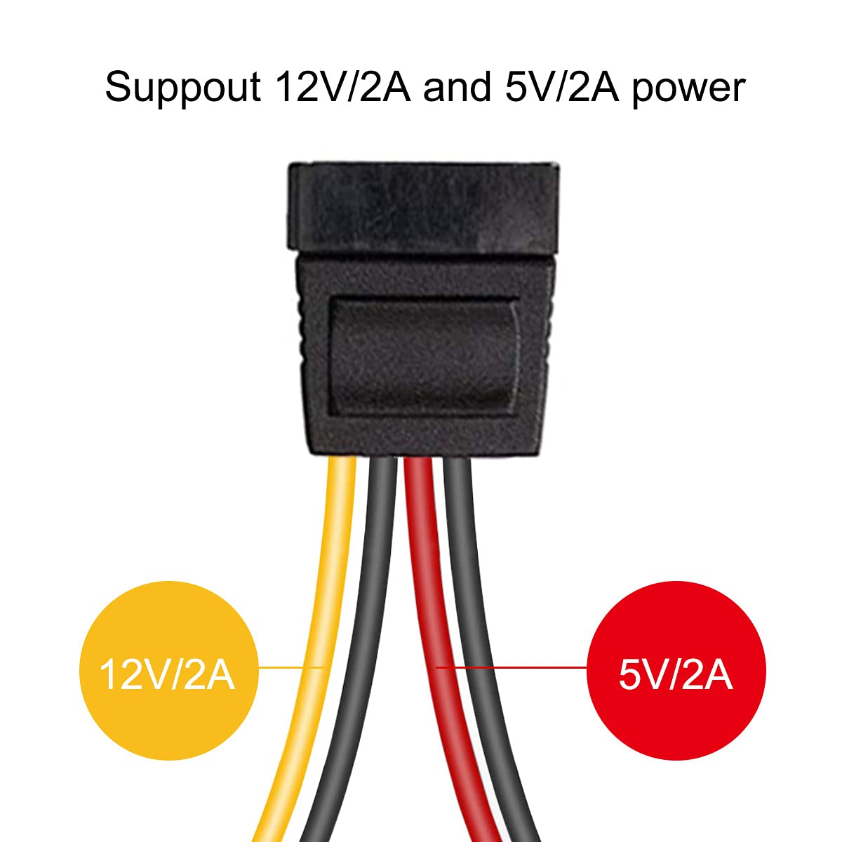 DKARDU 10 Pack SATA to Molex, 4 Pin LP4 Male to 15 Pin SATA Female Power Cable Adapter for SATA Hard Drive DVD Drive, 25cm 10 Inch
