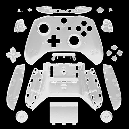 WPS Matte Case Housing Full Shell Set Faceplates + ABXY Buttons + RB LB Bumpers + Right/Left Rails for Xbox One S Slim (3.5 mm Headphone Jack)
