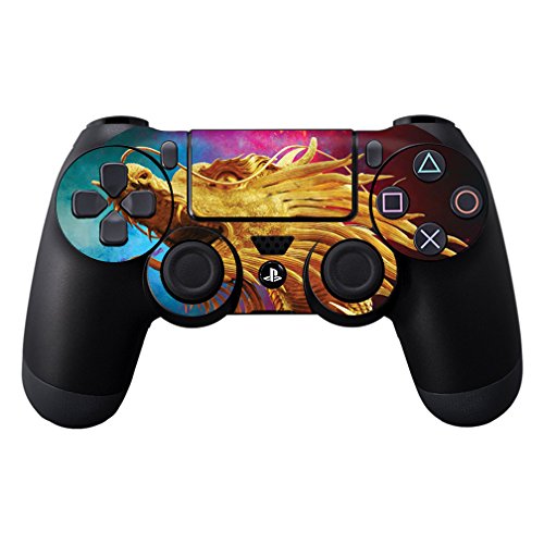 MightySkins Skin Compatible with Sony Playstation DualShock PS4 Controller Case wrap Cover Sticker Skins The Golden Dragon
