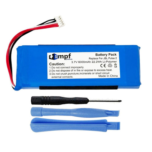 MPF Products 6000mAh P5542100-P Battery Replacement Compatible with JBL Pulse 3 Waterproof Bluetooth Speaker