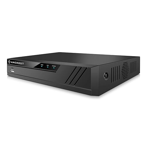 Amcrest 4K 16CH 8 Port PoE NVR (1080p/3MP/4MP/5MP/8MP) Network Video Recorder, 16CH (8-Port PoE) NVR - Supports up to 16 x 8-Megapixel IP Cameras