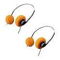Risprsulen 2Pcs Orange Retro Over-Ear Headphone,Vintage Feelings Underwire Headphone,Hi-Fi Stereo Earphone Headset, Retro Lightweight Earphones…