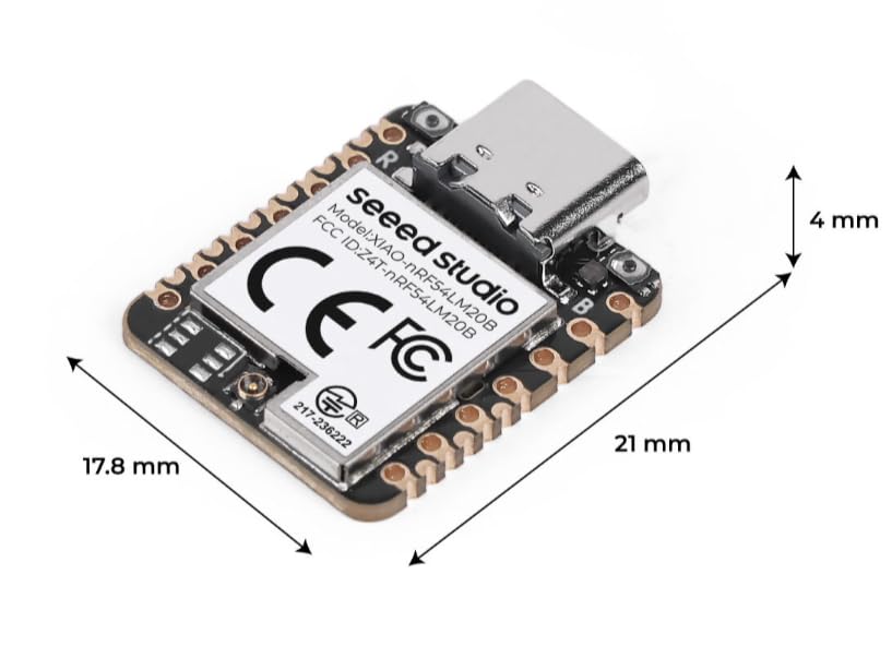 1pc XIAO nRF54LM20A Bluetooth 6.0 Development Board, 512KB RAM, 2MB NVM, Arm Cortex-M33 128 MHz, with nPM1300 PMIC