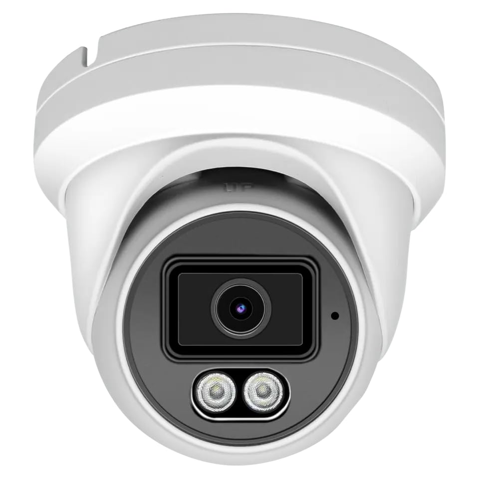 Marquis 4MP PoE IP Turret Dome Camera with Microphone/Audio, IP Security Camera Outdoor Rated, Waterproof IP66, 108° Wide Angle 2.8mm Lens (Regular