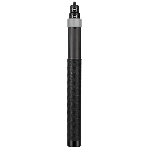 Inksoon from 26cm Extended to1.2m Long Invisible Carbon Fiber Selfie Stick for insta360 x5 x4 Insta 360 x5 x4 x3 x2 x Action Camera Accessories (Grey)