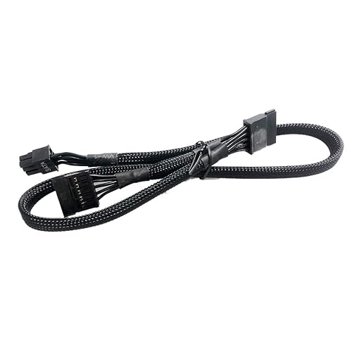 GinTai 6 pin to 2X SATA Power Supply Cable for EVGA Supernova 650 750 850 1000 G2 G3/ 750 850 1000 1300 1600 2000 G+/ 550 650 750 850 GA/ 650 750 850