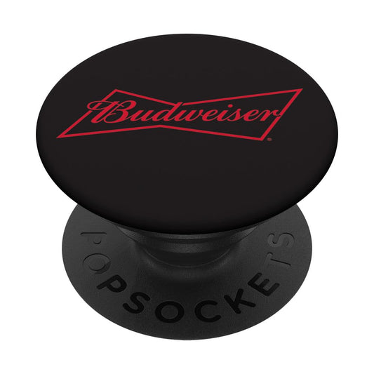 Budweiser Black PopSockets Stand for Smartphones & Tablets: Swappable Grip for Phones & Tablets