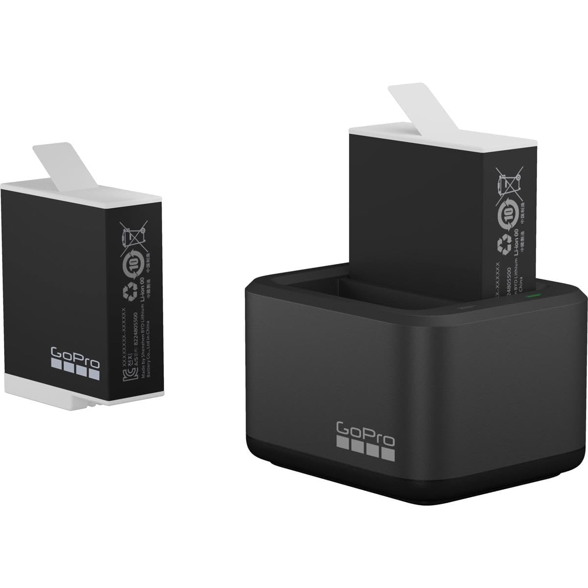 GoPro Dual Battery Charger + 2 Enduro Batteries (HERO12 Black/HERO11 Black/HERO10 Black/HERO9 Black) - Official GoPro Accessory