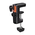 LILANZo Table Clamp Mount for Microphone Stand, 2-in-1 Mic Boom Arm Clamp Table C Clip for Desktop Overhead Camera Tripod Mic Stand Lamp Base, Fits Up