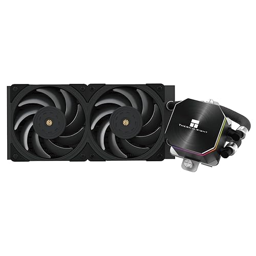 Thermalright Frozen Edge 240 Black AIO Water Cooler,Liquid CPU Cooler, 2×120mm PWM Fans Water Cooling System,2150RPM High Speed Fan,Compatible