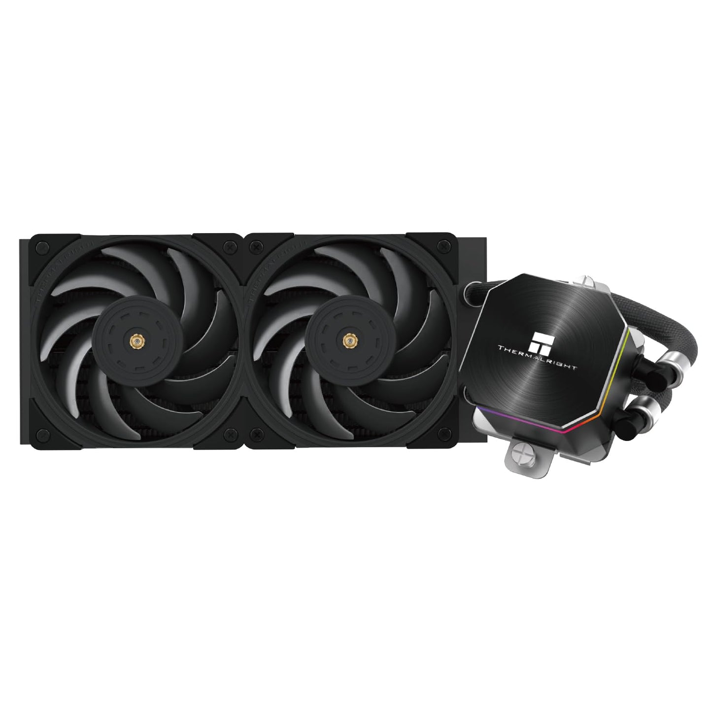 Thermalright Frozen Edge 240 Black AIO Water Cooler,Liquid CPU Cooler, 2×120mm PWM Fans Water Cooling System,2150RPM High Speed Fan,Compatible