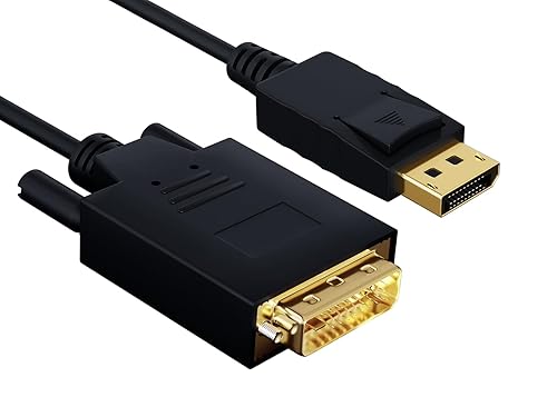 Cable Leader 6 ft Gold Plated Premium DisplayPort to DVI Cable 28 AWG