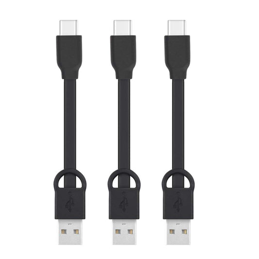 Short USB C to USB A, Type-C Charger Cable Cord PowerLine Keychain 3 Inches Fast Charging Cord Compatible with Samsung Galaxy S20/ S20…