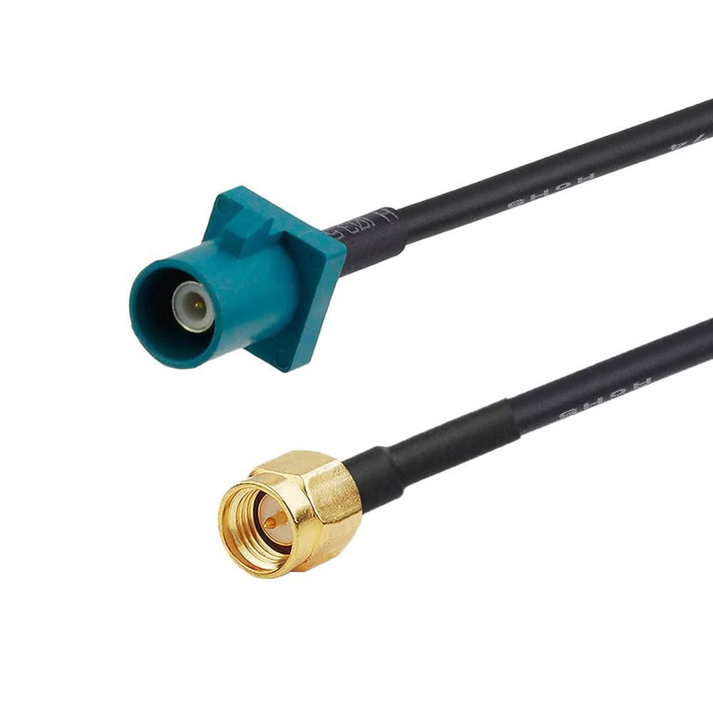 supmory Vehicle Car GPS Antenna Adapter Cable SMA Male to Fakra Z Male Blue Coaxial Pigtail Cable 15cm 6 inch