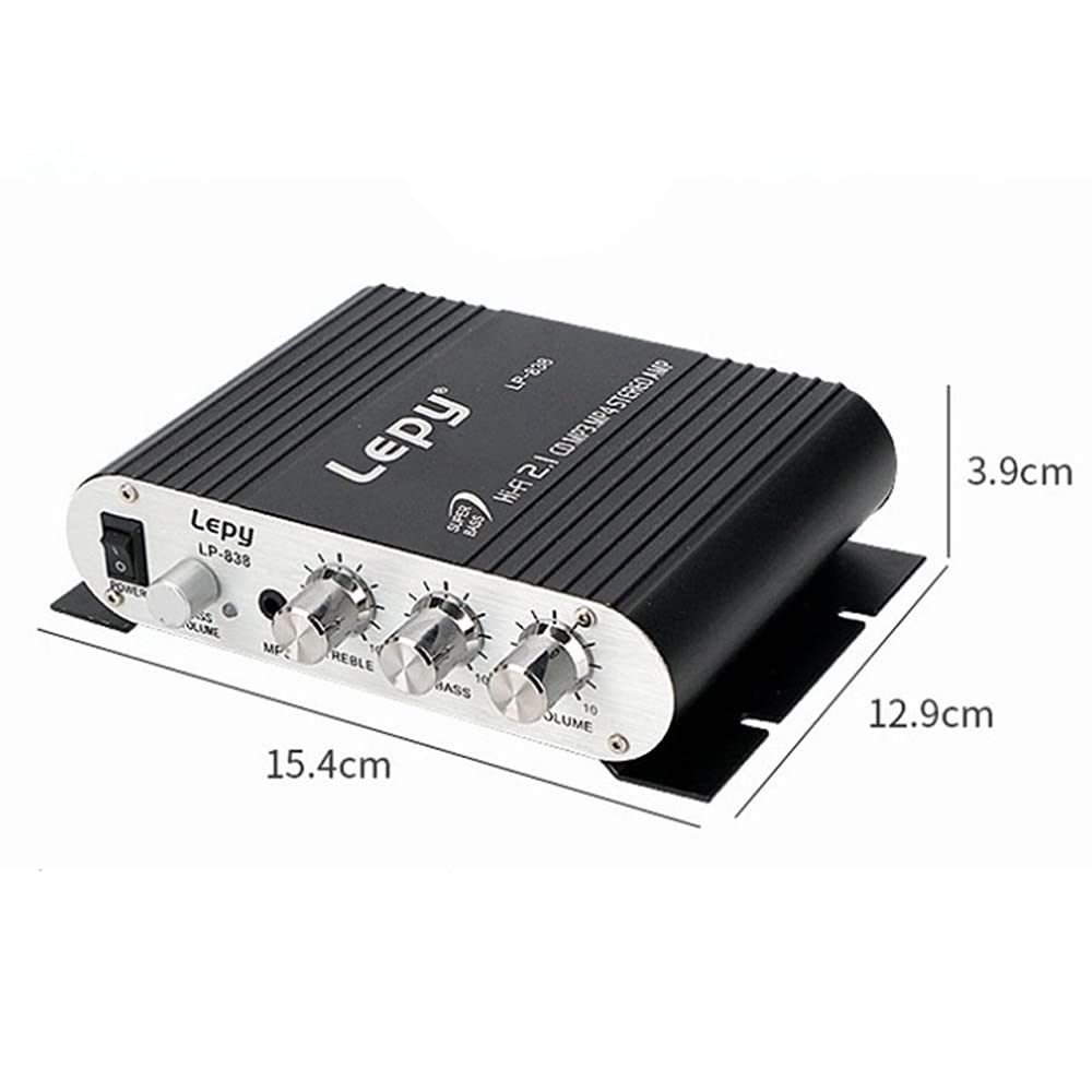 SaiDian 1Pcs HiFi Audio Amplifier Surround Sound Audio Aeceiver Lvpin 838 for Car Home Subwoofer