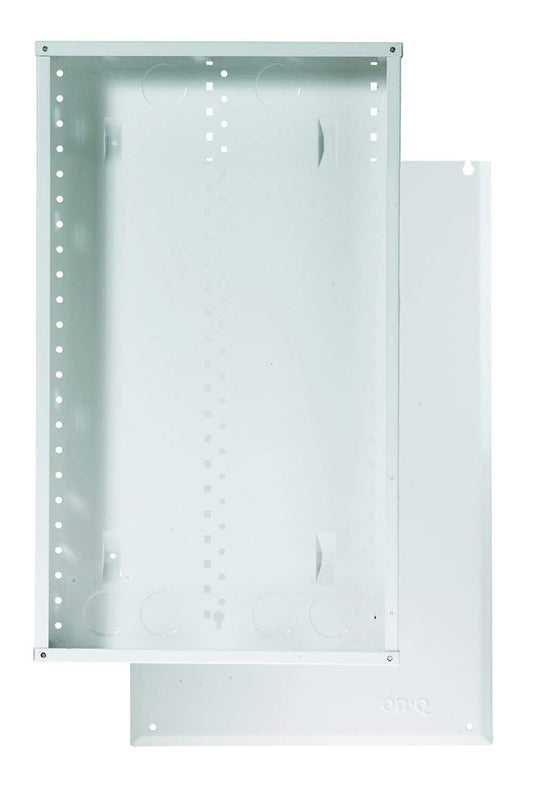 Legrand On-Q 20-Inch Structured Wiring Enclosure with Screw-On Cover, Durable Steel, Cable Management, Recessed or Surface Mount, Compatible with On-Q