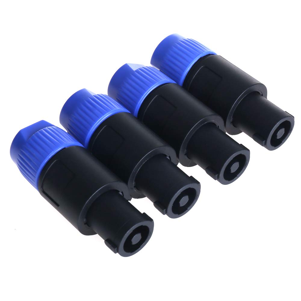 NANYI NL4FC speakon Cable Crown Amplifier, Audio Speaker Plug Twist Lock 4 Pole Speaker Plug Compatible with Neutrik Speakon NL4FC, NL4FX, NLT4X