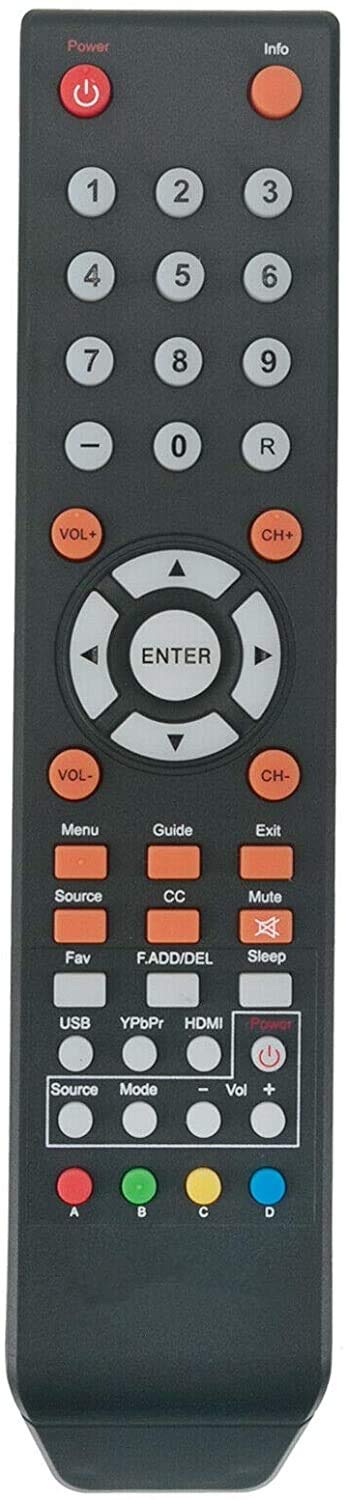 ezControl Replaced Sceptre 8142026670003C Remote Compatible with Sceptre TVs E165BV E168BV E205BV E325BV E328BV X325BV X405BV X505BV U505CV U508CV