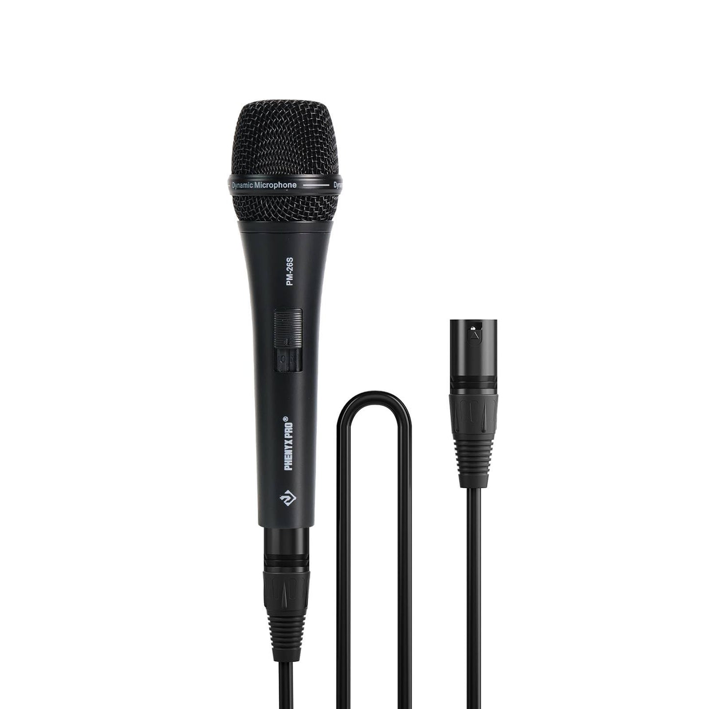 Phenyx Pro Vocal Microphone, Supercardioid Dynamic Mic with 16.4 ft XLR Cable, Mic Clip, Storage Bag, Wired Handheld Microphone for Singing, Stage