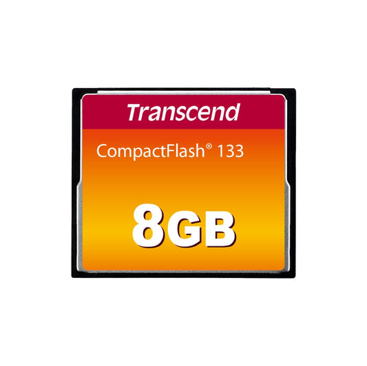 Transcend CF133 CompactFlash Memory Card 8GB, Up to 30MB/s, DSLRs Camera Card, MLC NAND Flash, ECC, Support Ultra DMA transfer mode 4 - TS8GCF133