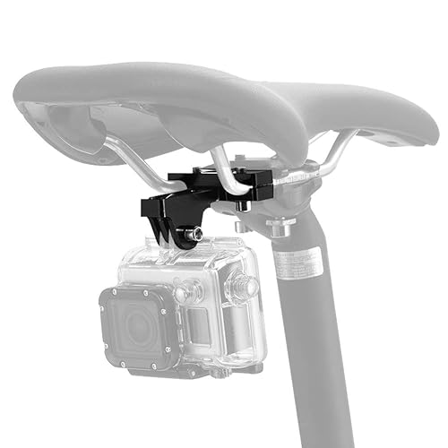 ParaPace Bicycle Saddle Rail Camera Mount Bike Seat Mount for GoPro Hero 10/9/8/7/6/5s/5/4s/4/3+ Campark AKASO DJI OSMO Action Cameras