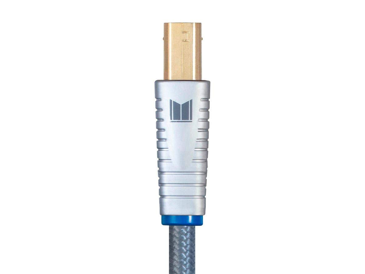 Monolith USB Digital Audio Cable - USB Type-A to USB Type-B, Gold-Plated Connectors, 22AWG, 2 Meter, Gray