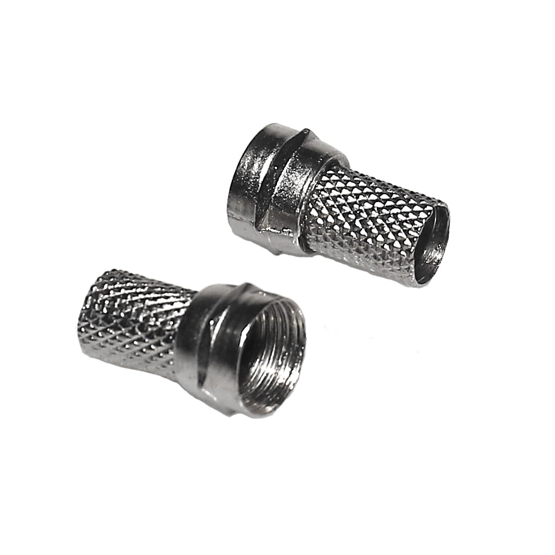UHANGETH F Type Coaxial Cable Screw On Connector Twist On Type Fitting for RG6 Coax Adapter Plug (100 Pack)