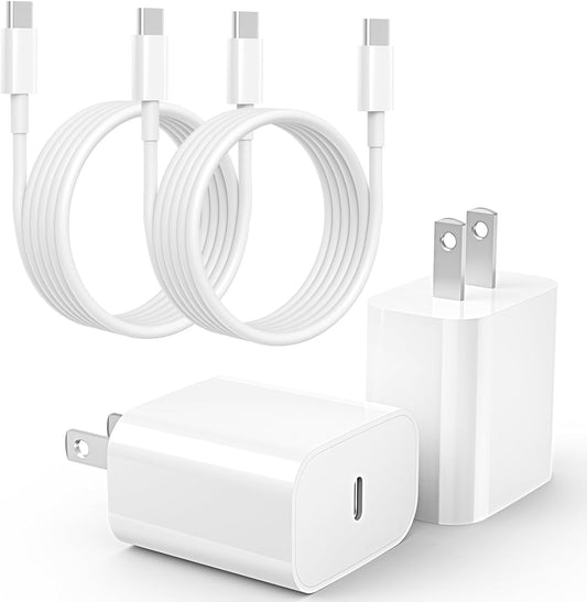iPhone Fast Charger Block, 2Pack 20W PD USB C Charger [MFi Certified], Type C Power Adapter Plug Box Wall Charger Cube for iPhone 15 14 13 12 11 Pro