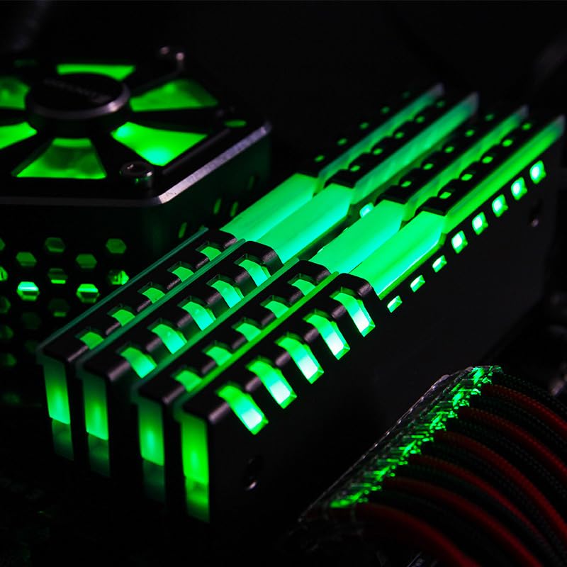 2Pcs RGB RAM Heatsink DDR DDR3 DDR4 Memory Radiator Vest Cooling Heat Spreader Cooler for Desktop PC Computer Gaming Overclocking