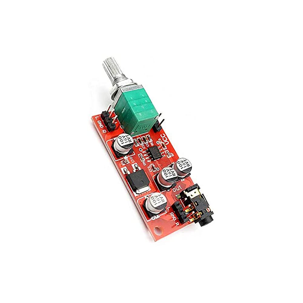 Taidacent DC 3.6v-12v LM4881 Headphone Amplifier Board 3.5 mm Headphone Jack Amplifier with Volume Adjustment Can Be Used as Pre-Amplifier