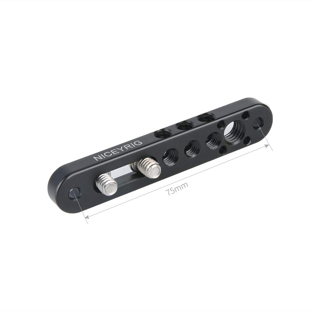 NICEYRIG Multi-Functional Mounting Plate, Cheese Bar with 1/4'' 3/8'' Thread Applicable for Liliput 619AH 819AH FA1011 FA1013, Camera Rig