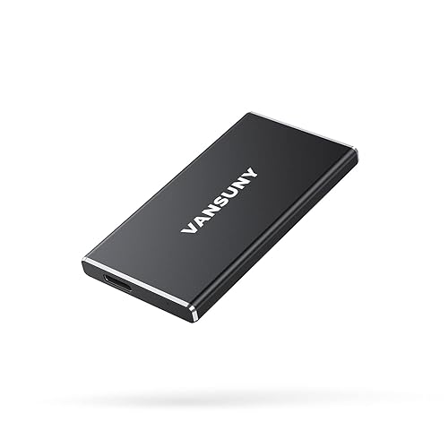 Vansuny 500GB Portable External SSD, USB 3.1 Gen2 450MB/s High-Speed Data Transfer, Metal USB C Mini Portable External Solid State Drive for PC