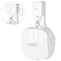 Relassy Wall Mount Holder for eero 6e/6, Outlet Stand Bracket Compatible with eero 6 Mesh Wi-Fi System Extender Router (1 Pack), No Messy Wires, Space