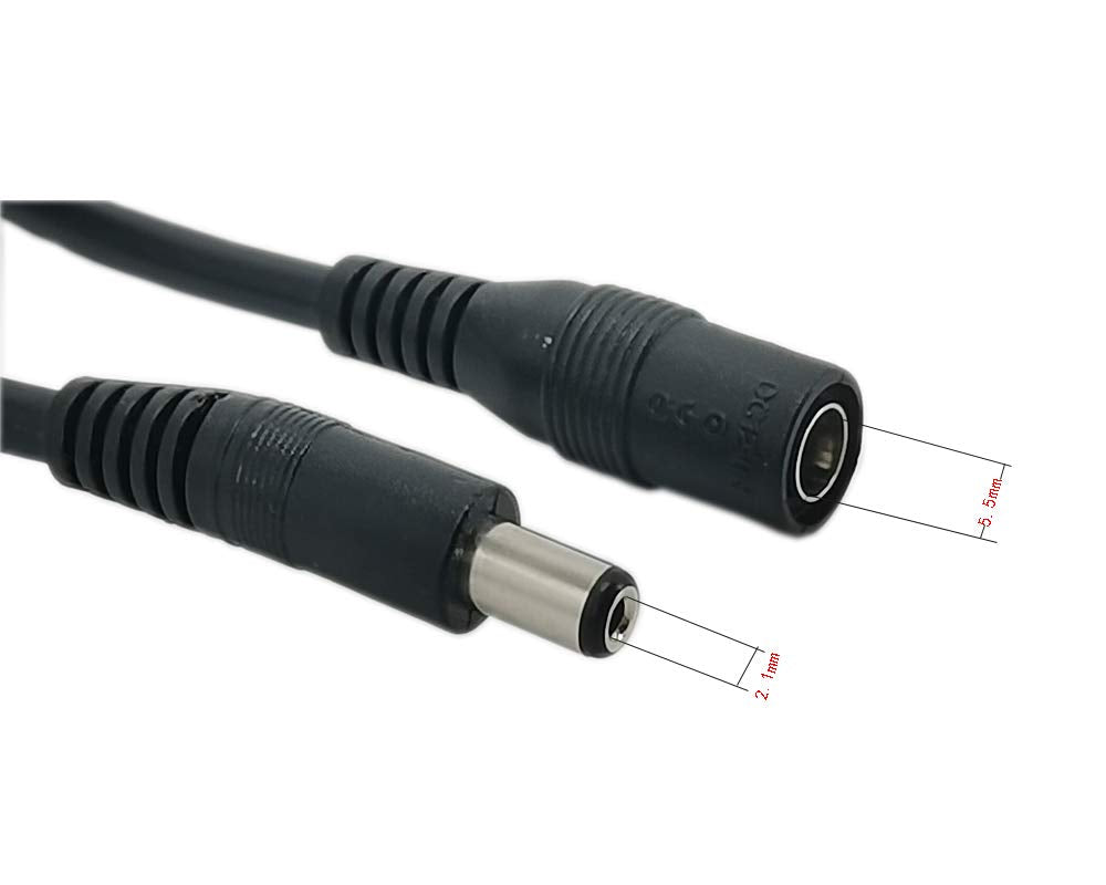 Sqlszt DC Power Adapter Extension Cable 100 feet 12V Power Adapter Extension Cable 2.1mm x 5.5mm Compatible with DC Adapter Cord Fit for CCTV Security