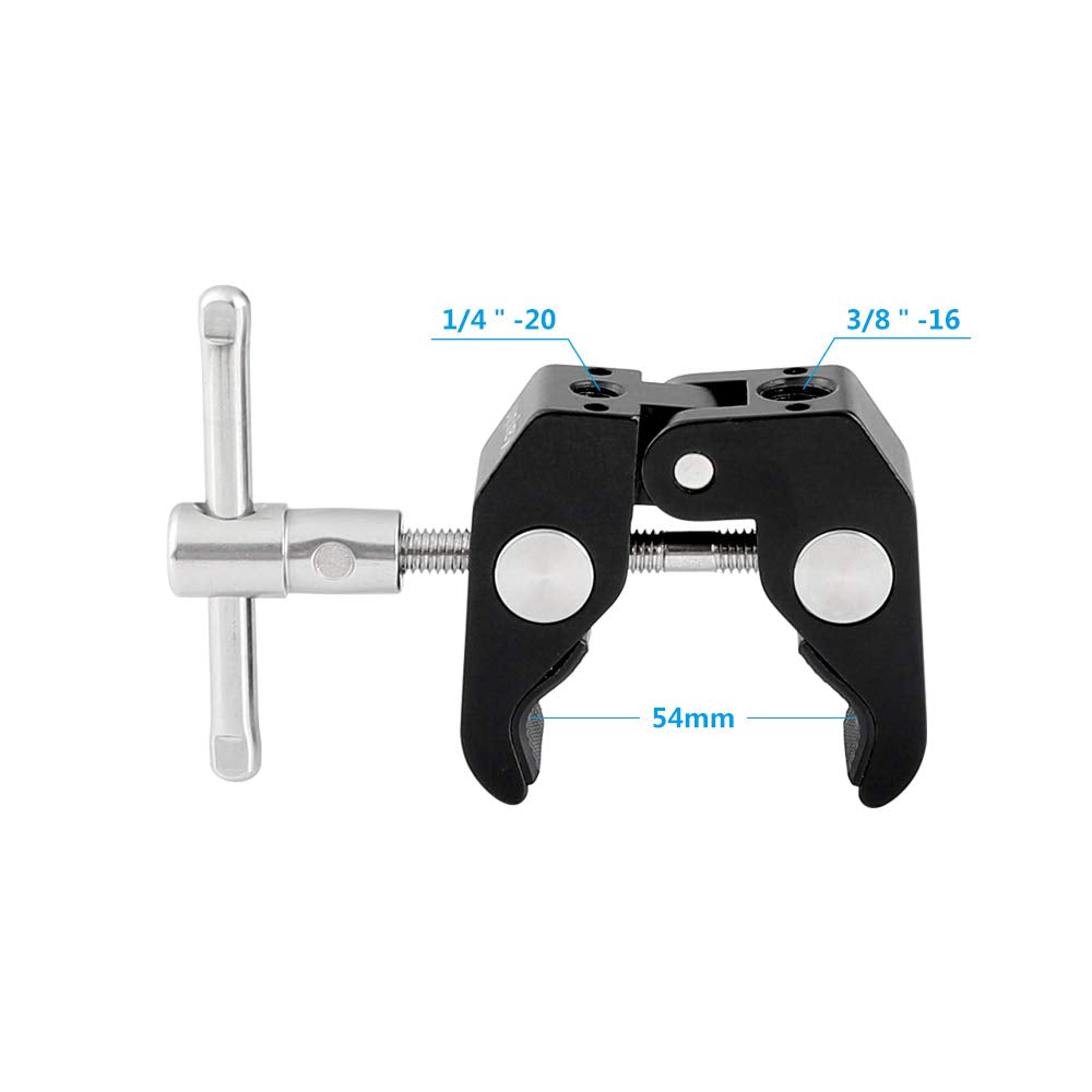 Kayulin Super Crab Clamp with Locating pin for DSLR Camera Studio